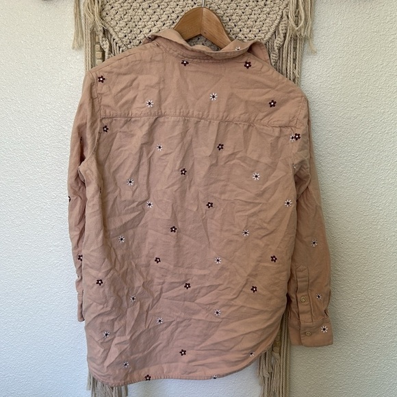 Madewell flannel Women's Pink Embroidered Jacket - Picture 4 of 5